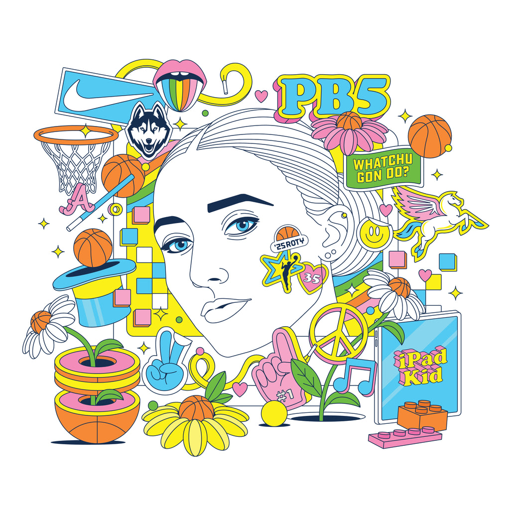 Paige Bueckers 16”x16” Print